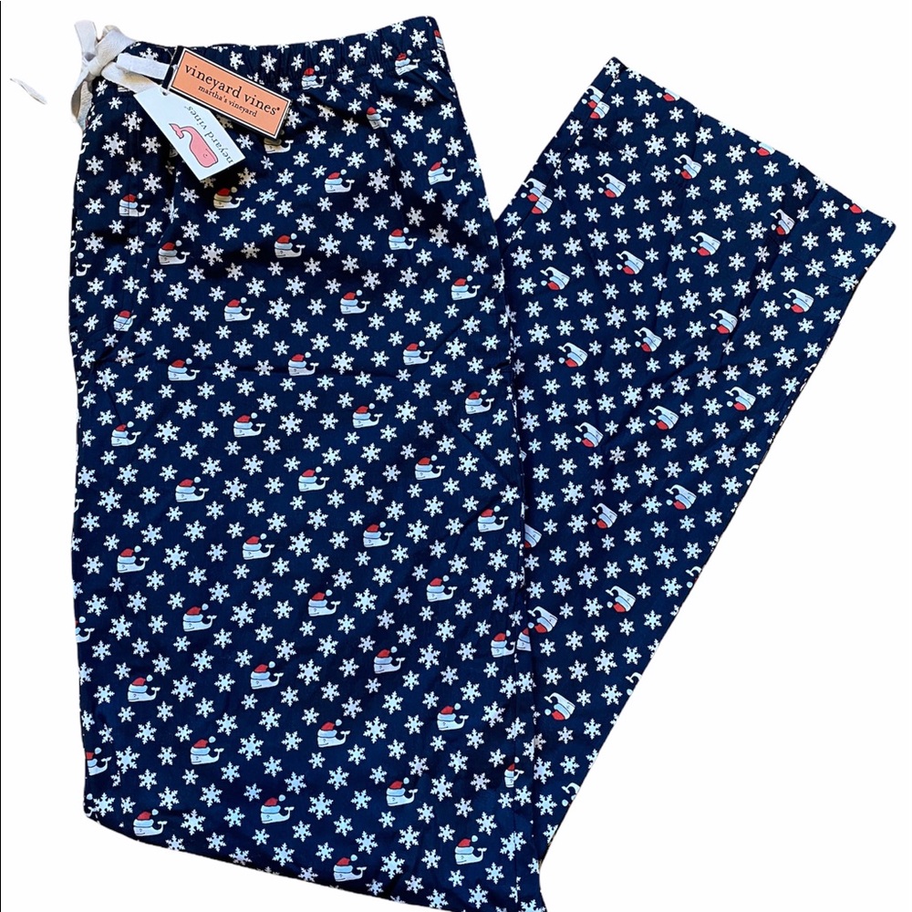 ⭐️NWT⭐️Vineyard Vines Santa Hat Whale Lounge Pants